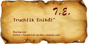 Truchlik Enikő névjegykártya